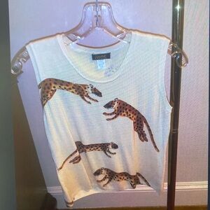 Cheetah Print Sleeveless Top